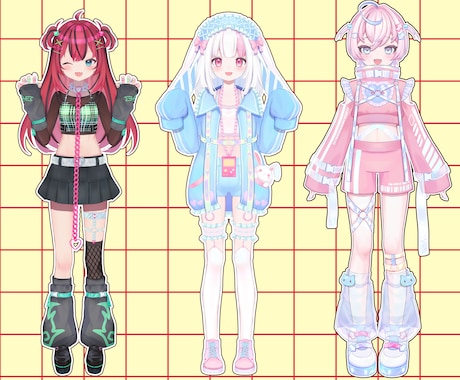 Vtuber向けパーツ分け立ち絵を作成します ご要望に沿ったデザイン、絵柄で仕上げます イメージ2
