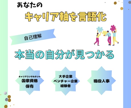あなたの言葉で語れるキャリアを見つけます “本当の自分”が見つかる、90分の1on1セッション イメージ1