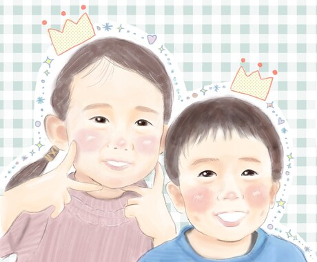 お写真を元に、ふんわり優しい似顔絵をお描きします SNSのアイコンやプレゼント、記念日などに♡ イメージ2