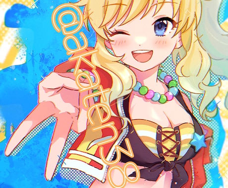 SNSアイコン1枚絵ホーム画面等のイラスト描きます イメージ1