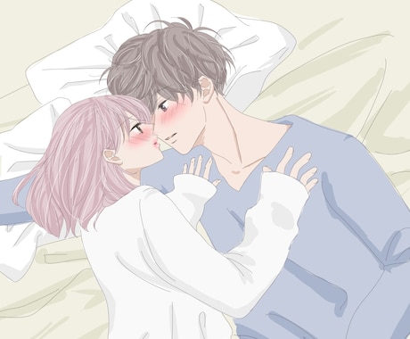 少女漫画タッチのイラストを描きます キュンとするイラストをお届けします♪ イメージ1