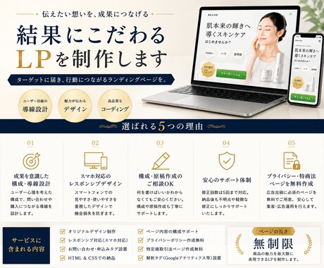 高品質なランディングページ制作致します プロが皆様の集客をサポートします。 イメージ2