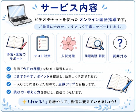 中学の定期試験対策をオンライン指導します 優しく丁寧な指導で、得点アップ！ イメージ2