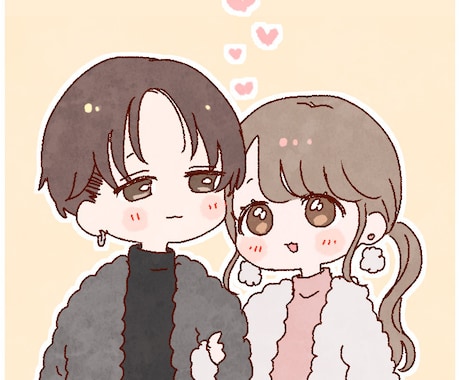 ぷにぷに♡カップルさん似顔絵描きます 記念日などのちょっとしたプレゼントにも♡ イメージ2