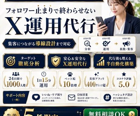 実績あり✨X／Twitter30日間運用代行します 知識＆実績ゼロ、顔出しナシOK✨プロにおまかせください！ イメージ1