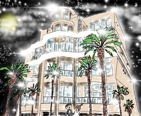 ご自宅やお店のファサードのイラストを描きます 一から手描きイラストしてデータ納品します イメージ2