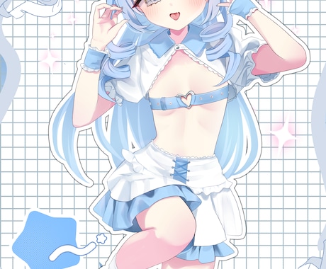 ふんわりかわいい女の子イラスト制作します SNSアイコン / 配信 / 創作キャラなど対応◎ イメージ2