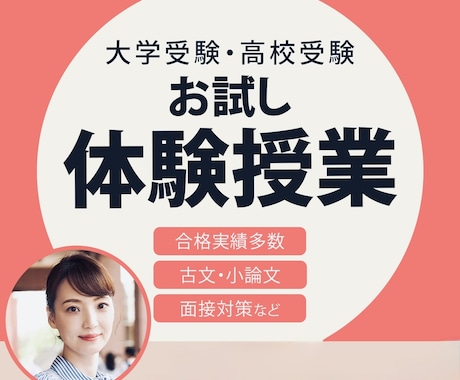 古文・小論文・総合型選抜入試対策の体験授業します イメージ1