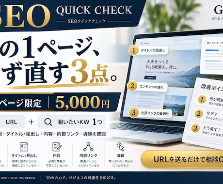 SEO改善ポイントを1ページだけ診断します イメージ1