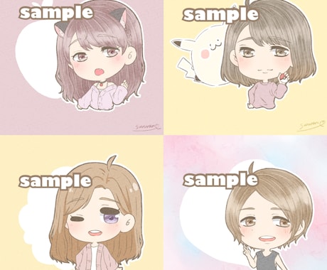 ブログ·SNS用ゆるふわアイコンなどお描きします 自分だけのアイコンが欲しい方に！ イメージ1