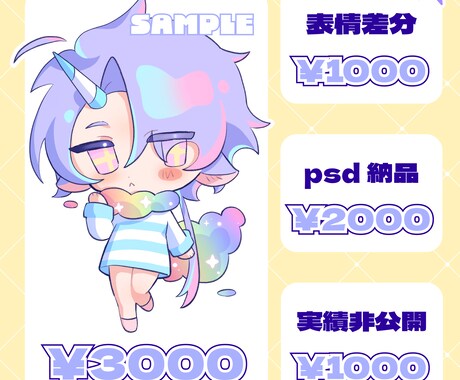 シンプルでかわいい！SDイラストを描きます *グッズや配信に*配信者様や個人の方におすすめです❣️ イメージ2