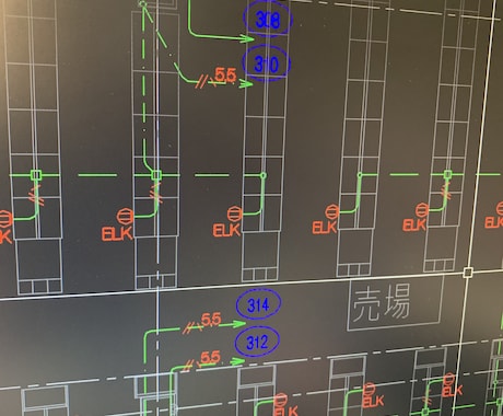 電気設備の竣工図をAUTOCADで作成します 20年電気工事の施工図から竣工図まで作成しています。 イメージ2