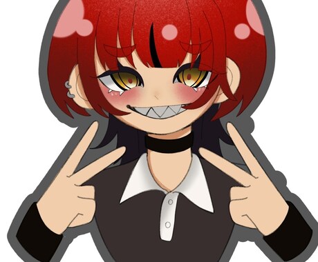 SNS等で使用出来るアイコンを描きます 胸から上のキャラクターイラストのアイコンを作成します。 イメージ1