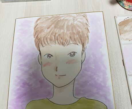 似顔絵を描きます 色紙に手書きで描きます。癒し系に描きます。 イメージ2