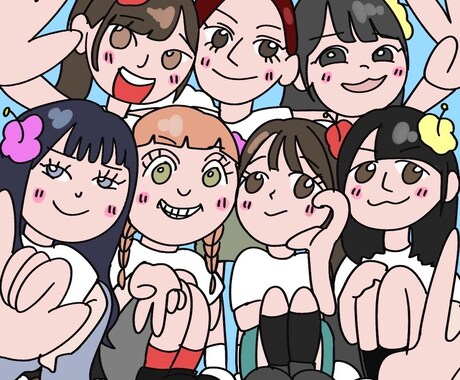 似顔絵描きます！複数人一緒にいるイラストも可◎ます イメージ1