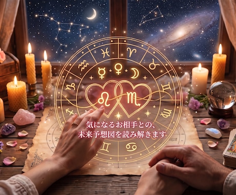 お試し星読み★気になるお相手の気持ちを占います お相手の本心や2人の未来を、星の配置から丁寧に読み解きます イメージ1