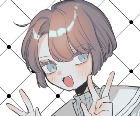 サイコ〜にかわいい♡イラスト作成いたします アイコンから立ち絵、動画のイラストまで幅広く対応します！ イメージ2