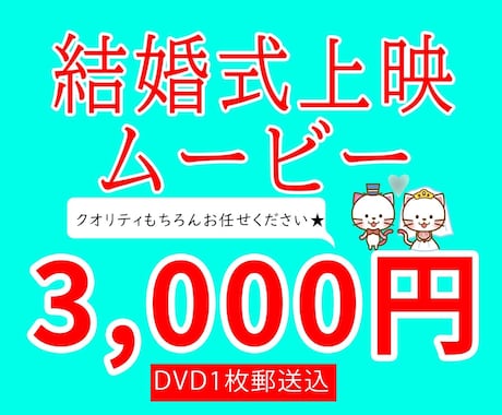 高品質なオリジナル動画、低価格でDVD納品します DVD1枚付き！3組限定、5月末までのお試し価格です！ イメージ1