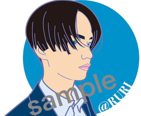 似顔絵アイコン作成いたします こんな印象の人なんだと思わせるカラー使いで作成いたします イメージ2