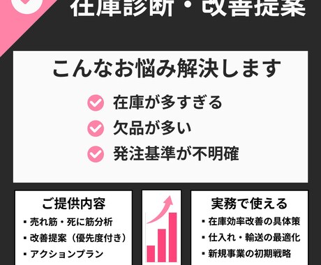 在庫管理の診断と改善策を提案します リテール30年の経験！データ分析で在庫の最適化をサポート イメージ2