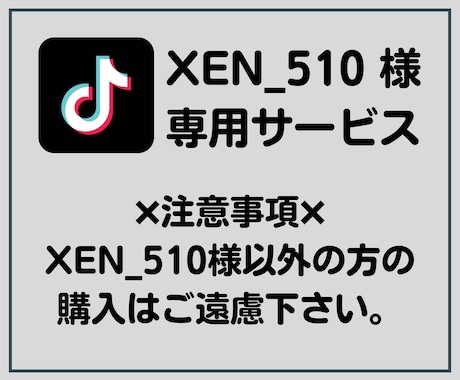 XEN_510様専用のサービスになります XEN_510様以外の方のご購入はお辞め下さい。