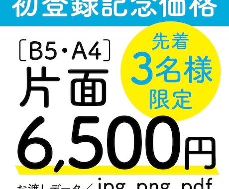 2025年10月末迄！6,500円で承ります 現役プロデザイナー（歴20年）が承ります！ イメージ1