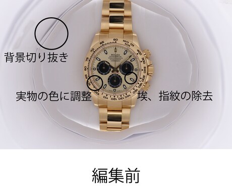 高級腕時計の商品画像をプロ品質にレタッチします 腕時計の商品画像の加工などお任せください！！ イメージ2