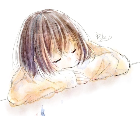 儚い水彩風アイコンお描きします 画用紙に描いたような柔らかいアイコンは如何ですか？ イメージ1