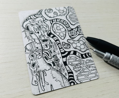 好きなものを詰め込んだ手描きイラストを描きます 少し不思議な世界観の手書きイラストを描きます。 イメージ2
