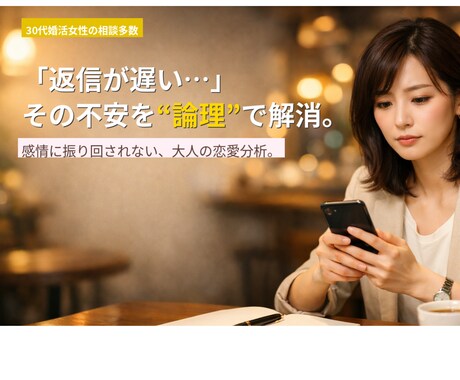連絡が遅いと不安になる女性へ｜恋愛思考を分析します 重いと思われるのが怖い恋愛思考を論理分析します イメージ1