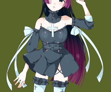 一枚絵を作成いたします 耽美でレトロな美少女画をお描きします！ イメージ1