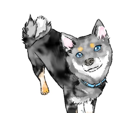虹の橋を渡った【愛犬】を【イラスト】で甦らせます わんちゃんも【より可愛く♡より格好良く⭐︎】描きます イメージ1