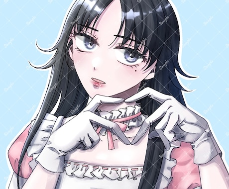 SNSアイコンを可愛く丁寧に描きます 繊細で艶やかなイラストでSNSを彩ります イメージ2