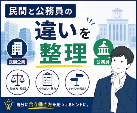 技術職公務員の「適正」・「関心」を整理します 技術職公務員の適性を確認し悩みを解決 イメージ2