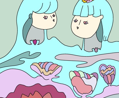 送っていただいた写真（画像）をもとに描きます カラフルでシンプルでポップな絵を描いています イメージ1