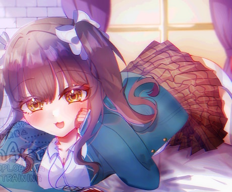 商用利用可能なイラストを作品します 明るく可愛らしいイラストを作成可能！気分で背景も有！ イメージ2