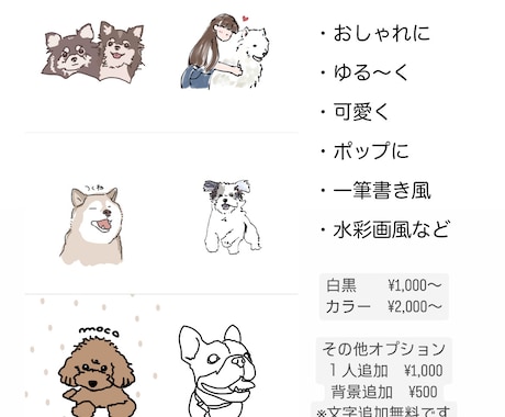 ペット、動物のイラスト描きます 可愛いうちの子描いて！という方へ イメージ2