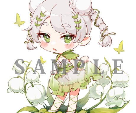 かわいいオリジナルミニキャライラストを制作します アイコンやグッズなど様々な用途でご使用いただけます イメージ1