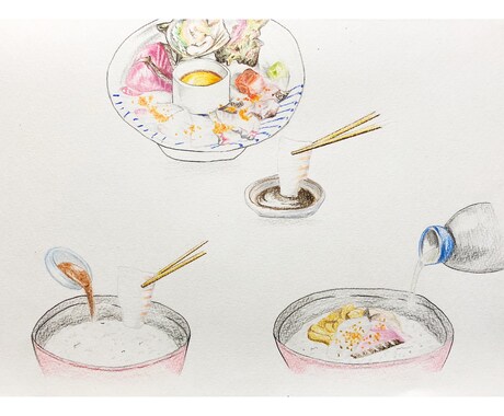 オリジナルのフードイラスト書きます 飲食店でお食事のイラストを取り入れたい方に是非! イメージ2