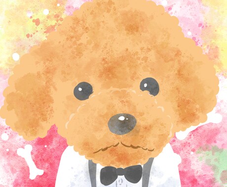 ポップ&キラキラにペットさん似顔絵描きます あなたのお家のペットさんの似顔絵を描きます✨最速当日♫ イメージ2