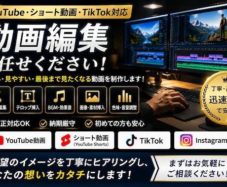 様々な動画編集承ります YouTube動画、ショート動画、結婚式動画、企業PR動画 イメージ1