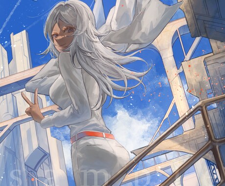 綺麗で繊細な絵柄でイラスト制作承ります 一枚絵、立ち絵、背景など、幅広くお描きします。 イメージ1