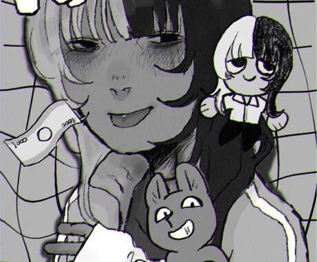 地雷系、サブカル系アイコン描きます 地雷系やサブカル系、v系の女の子、男の子のアイコン作ります イメージ2
