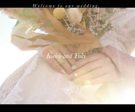 最安値7000円！で結婚式動画を制作します カメラで撮影したようなお洒落なオープニングムービーです！ イメージ1