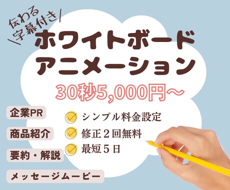 シンプルで伝わる！おしゃれアニメーションを作ります 字幕付きでメッセージがしっかり伝わる！丸投げのカスタムも有！ イメージ1