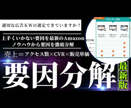 プロがAmazonの広告運用をご支援・代行致します 【限定価格】現役Amazonコンサルタントが広告運用致します イメージ2