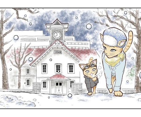 希望の背景に合わせたイラストを作製します イメージ1