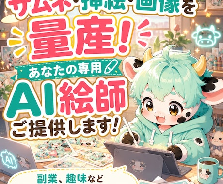 AIが苦手な方も使える画像生成GPTsを作成します サムネ・挿絵・画像を量産できるGPTsをオーダーメイド！ イメージ1