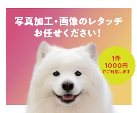 写真加工・切り抜き・画像のレタッチ承ります 背景透過/白抜き/切り抜き/合成/なんでもご相談ください！ イメージ1