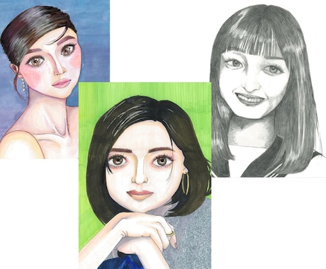 どなたでも美女フィルターのかかった似顔絵描きます / どなたでもお顔の特徴は残したまま女優風に仕上げます。 イメージ1